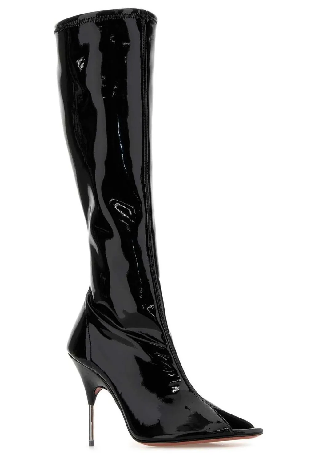 Amina Muaddi Pointed Toe Heeled Boots