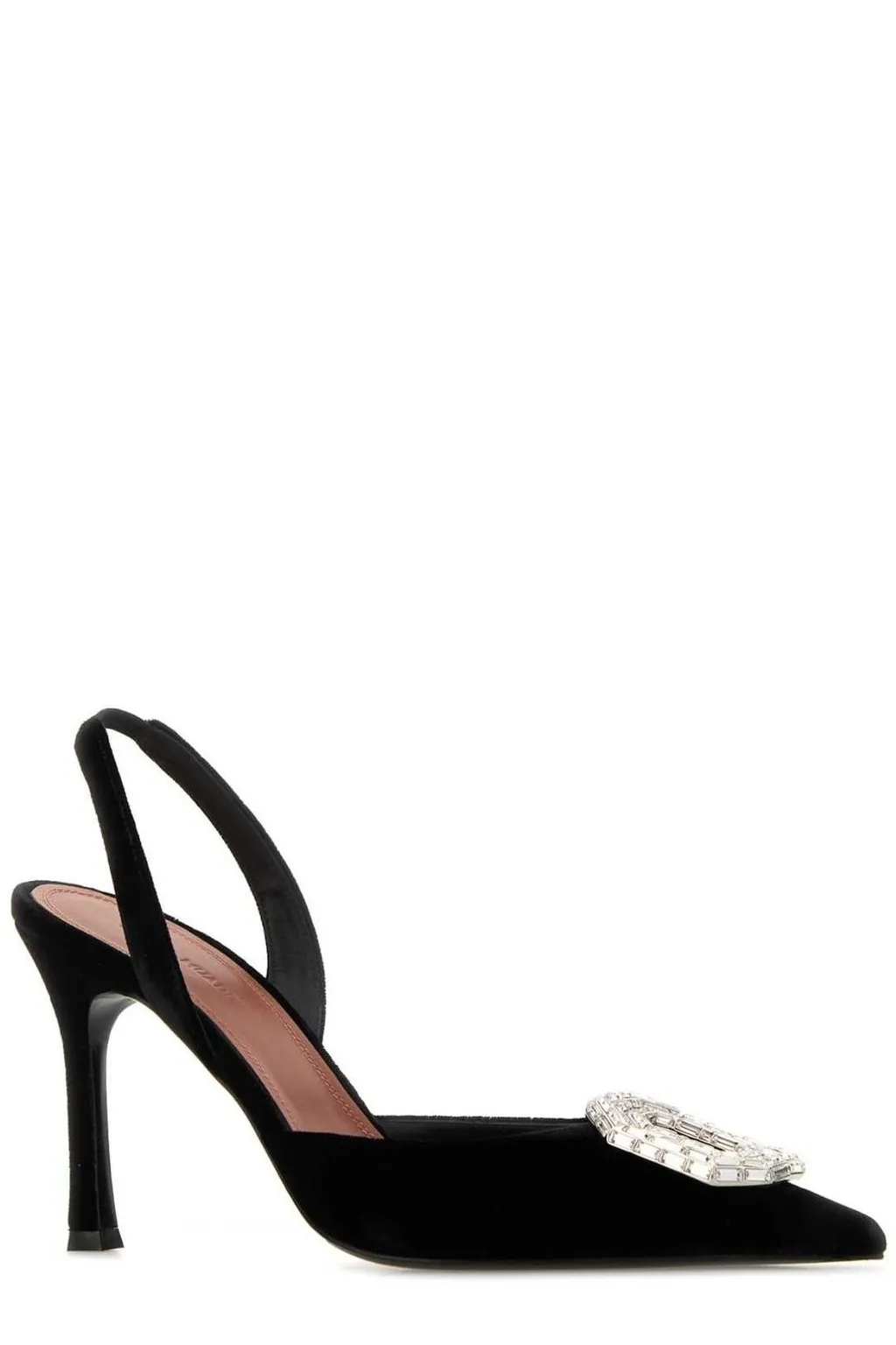 Amina Muaddi Camelia Pointed Toe Slingback Pumps