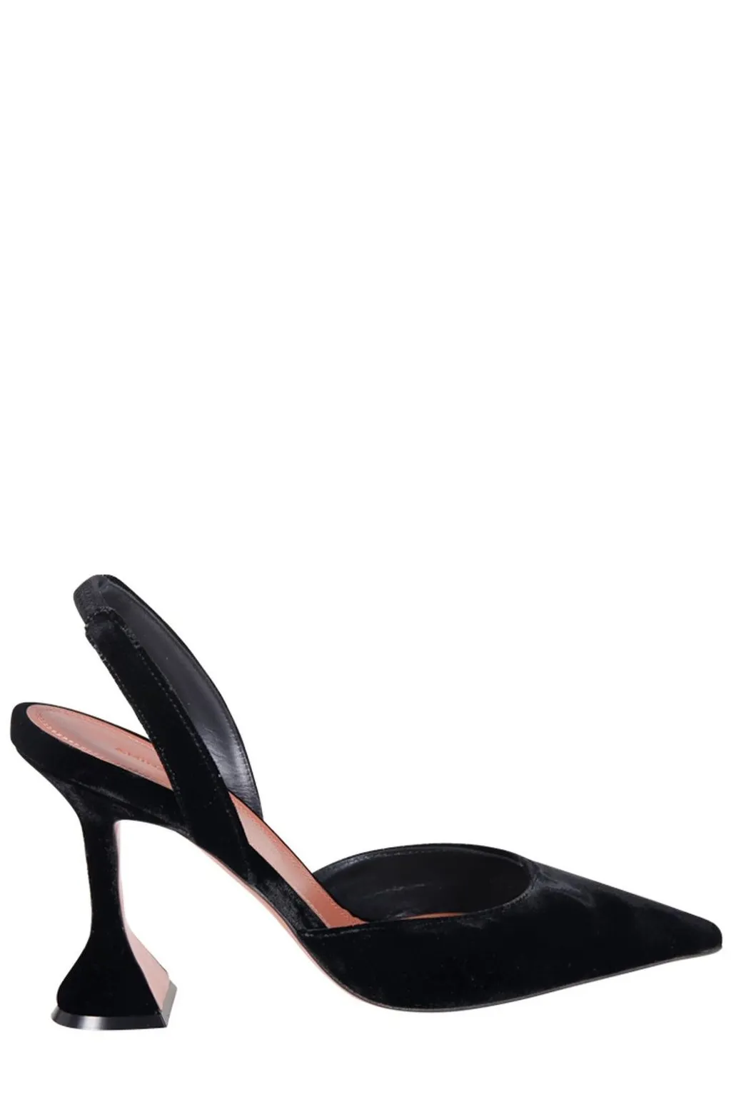 Amina Muaddi Holli Slingback Velvet Pumps