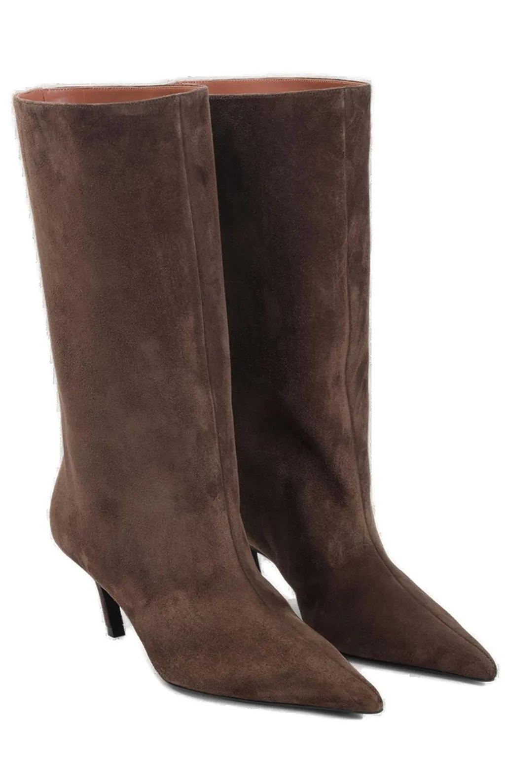 Amina Muaddi Fiona Heeled Slip-On Boots