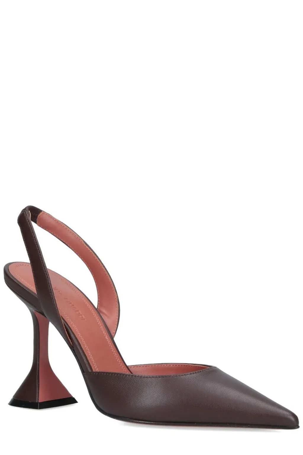 Amina Muaddi Holli Pointed Toe Slingback Pumps