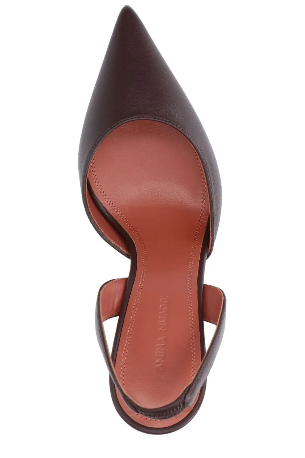 Amina Muaddi Holli Pointed Toe Slingback Pumps