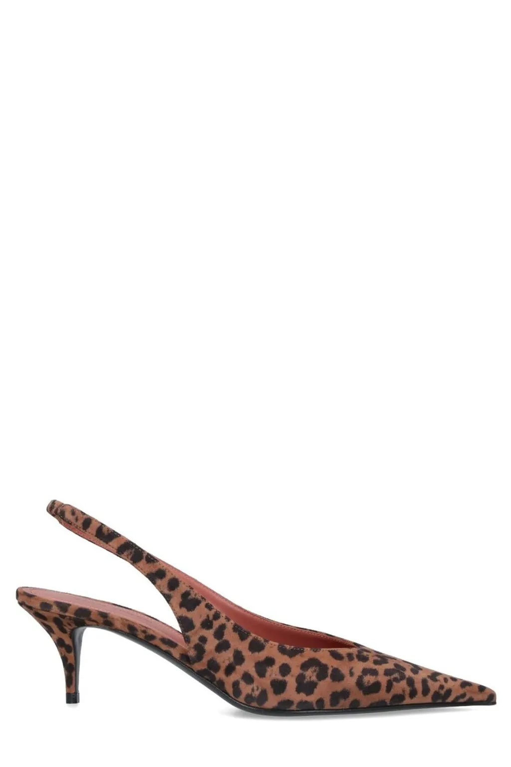 Amina Muaddi Anok Animal-Print Pointed Toe Pumps