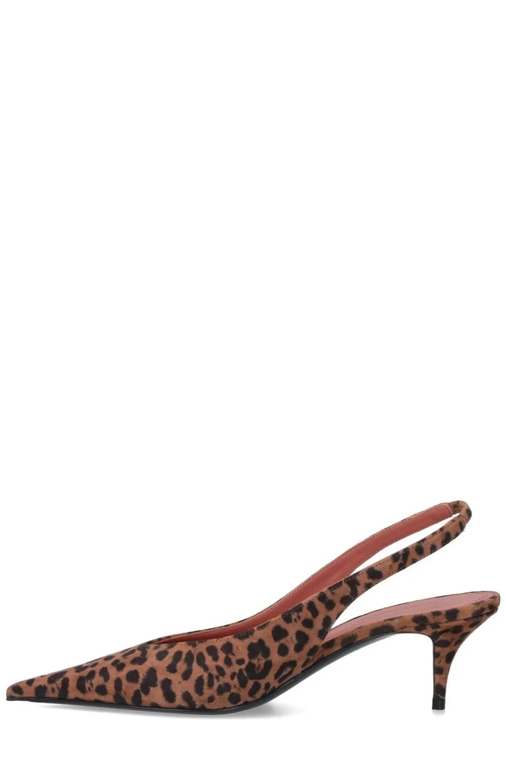 Amina Muaddi Anok Animal-Print Pointed Toe Pumps