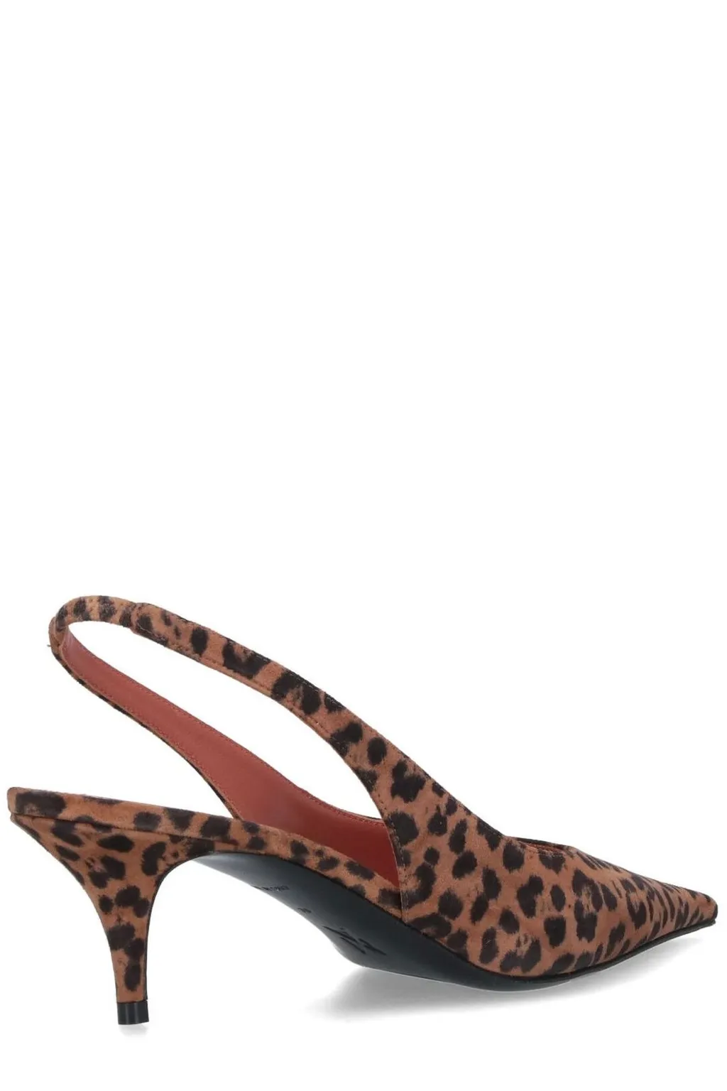 Amina Muaddi Anok Animal-Print Pointed Toe Pumps