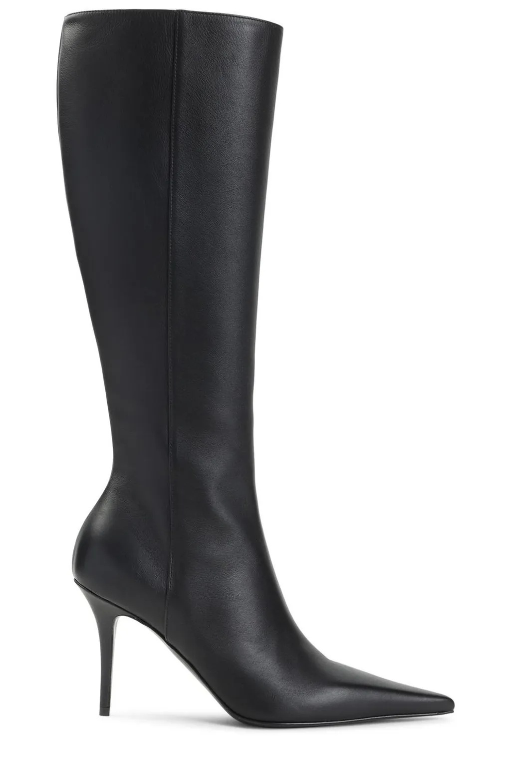 Amina Muaddi Bar Side Zipped High Heel Boots