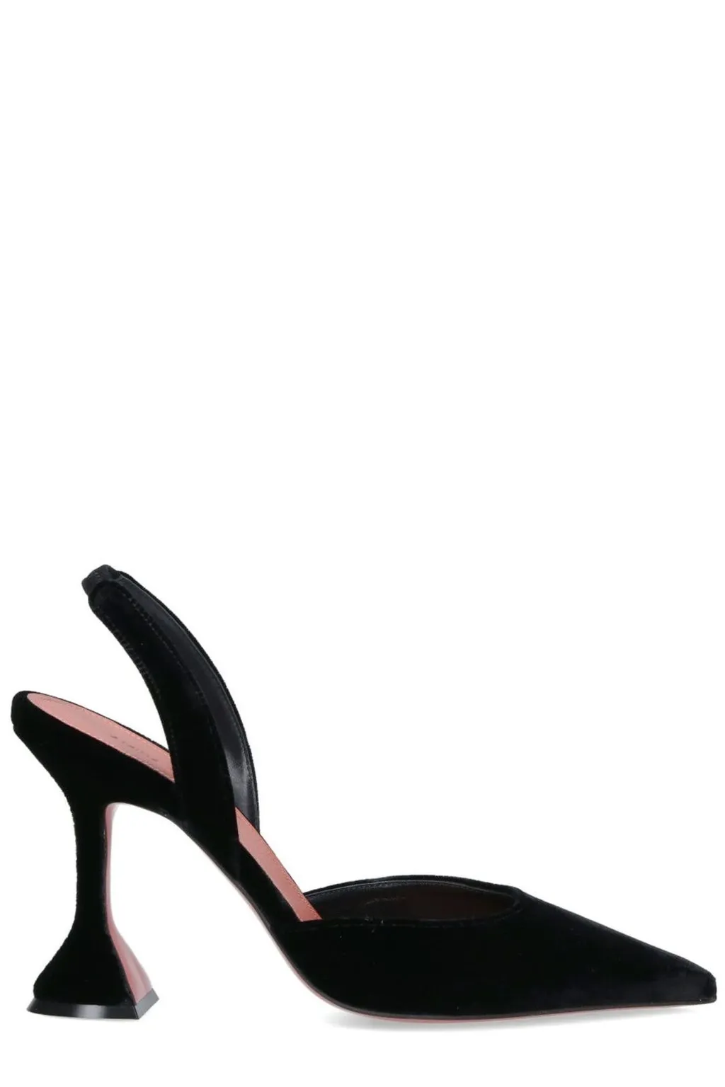 Amina Muaddi Holli Slingback Velvet Pumps