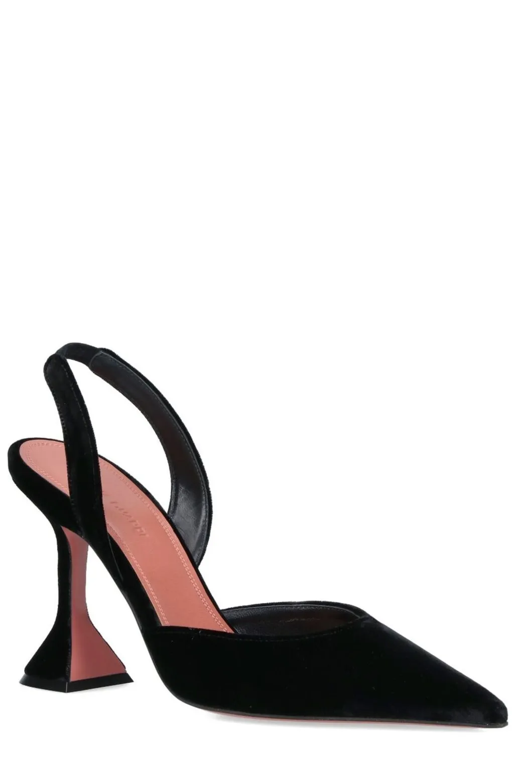 Amina Muaddi Holli Slingback Velvet Pumps