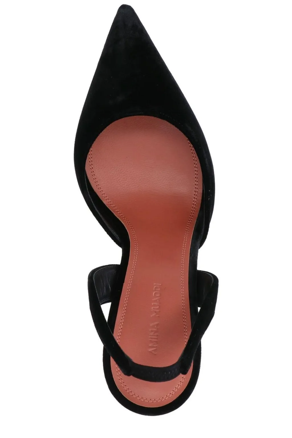 Amina Muaddi Holli Slingback Velvet Pumps