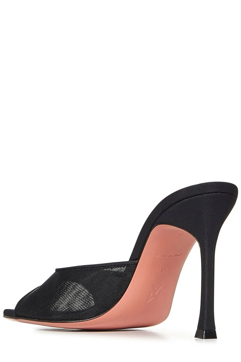 Amina Muaddi Alexa Mesh Open-Toe Sandals