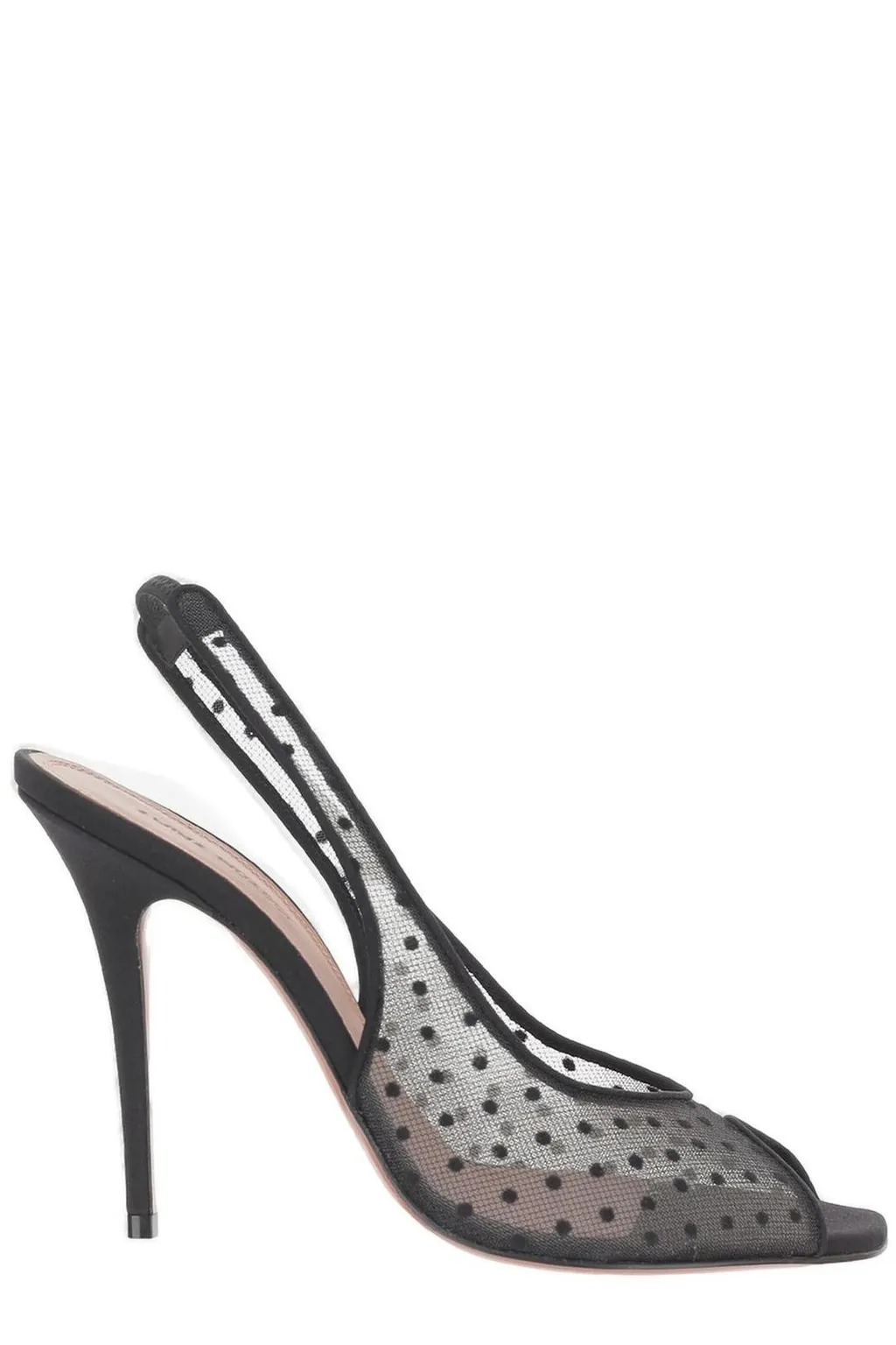Amina Muaddi Kristina Lace Sling Sandals