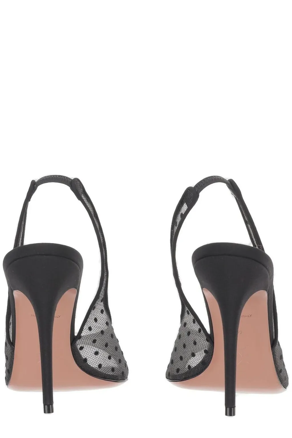 Amina Muaddi Kristina Lace Sling Sandals