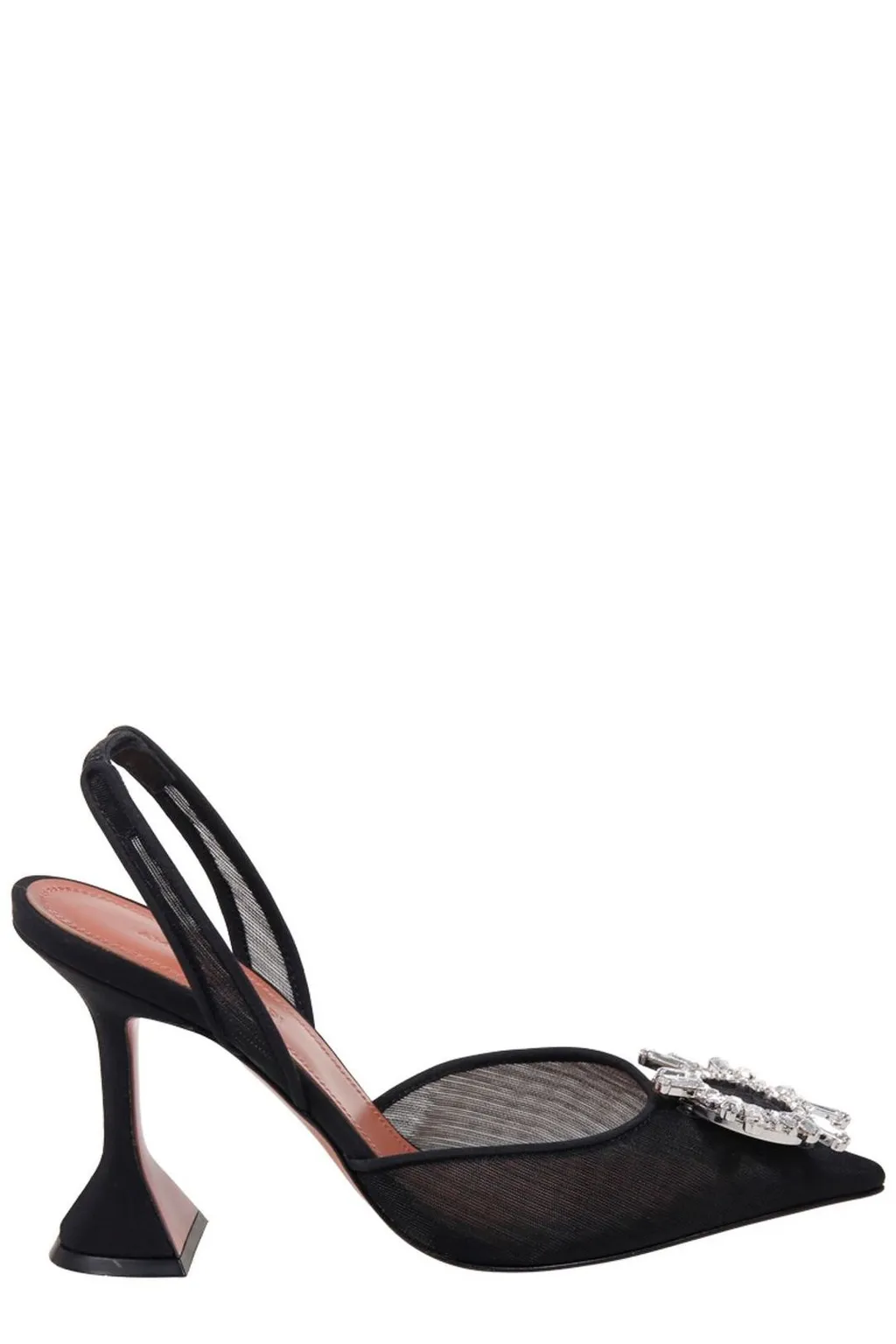 Amina Muaddi Begum Logo Plaque Pumps