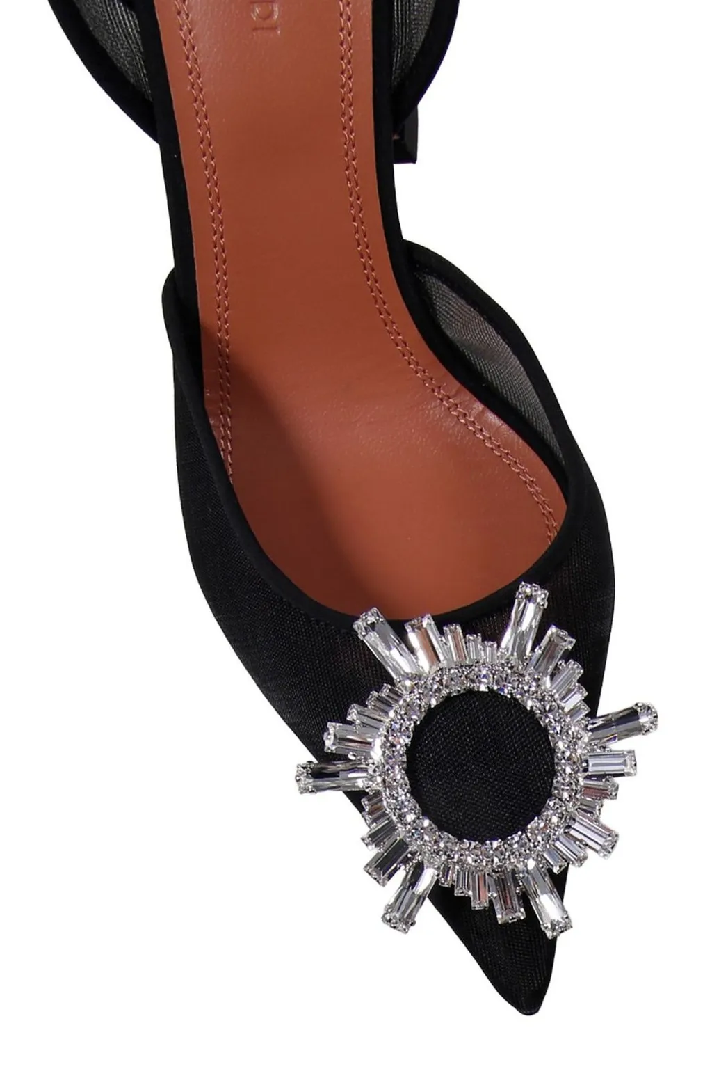 Amina Muaddi Begum Logo Plaque Pumps