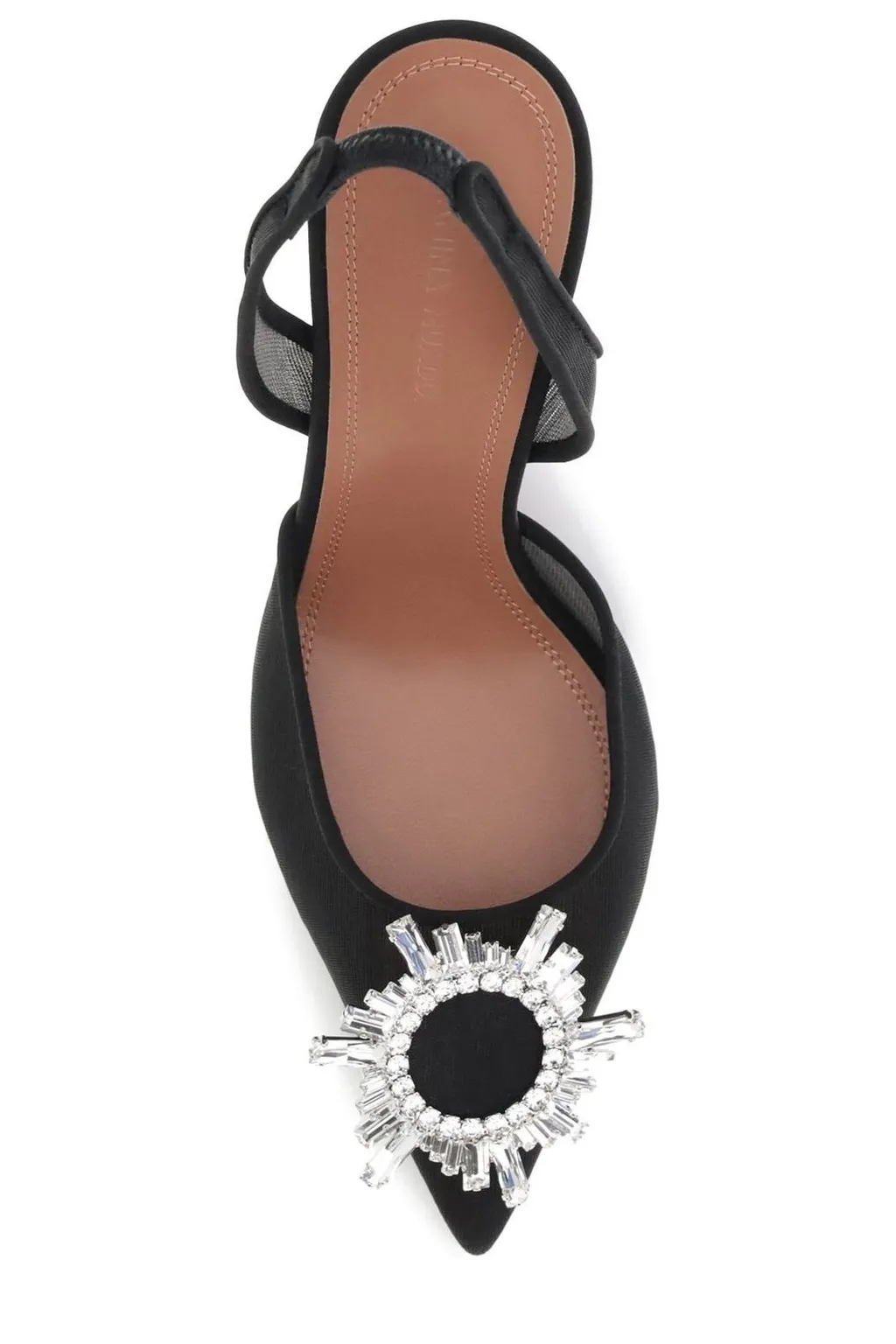 Amina Muaddi Embellished Slingback Pumps