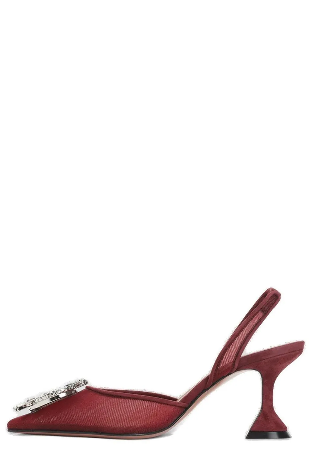 Amina Muaddi Embellished Pointed Toe Pumps