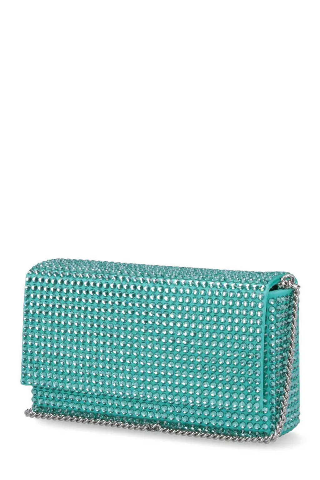 Amina Muaddi Paloma Embellished Chain-Linked Clutch Bag