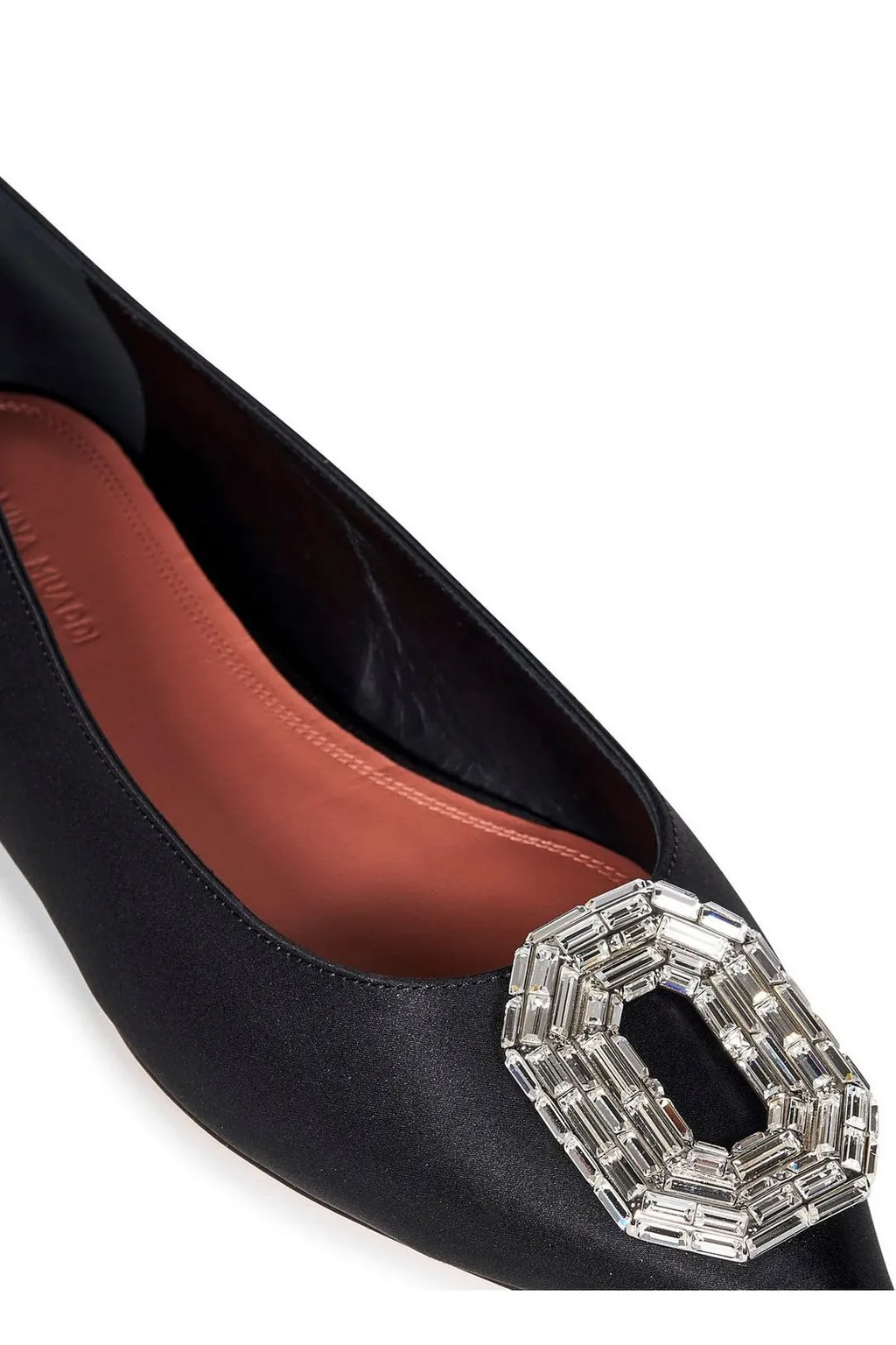 Amina Muaddi Camelia Embellished Flat Ballets