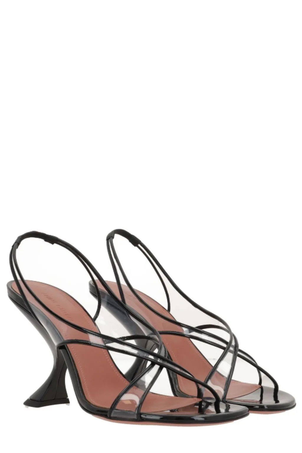 Amina Muaddi Lena Crossover Strap Sandals