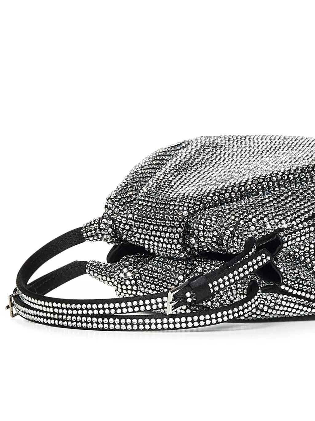 Amina Muaddi Vittoria Full Embellished Satin Tote Bag