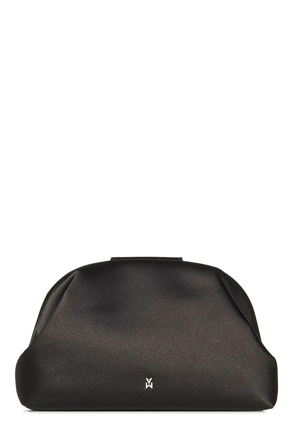 Amina Muaddi Satin Embellished Clutch Bag
