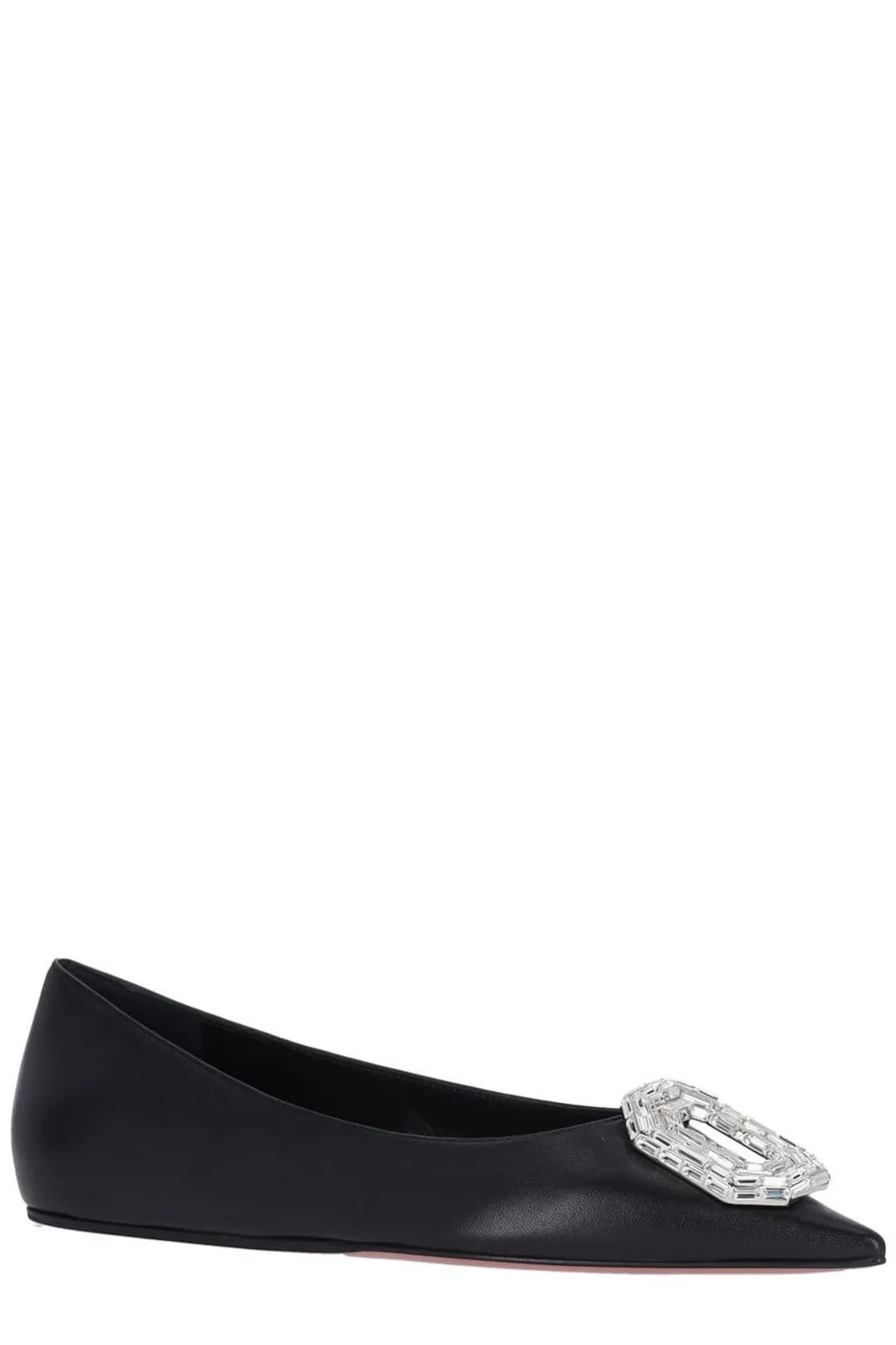 Amina Muaddi Camelia Pointed Toe Ballet Flats