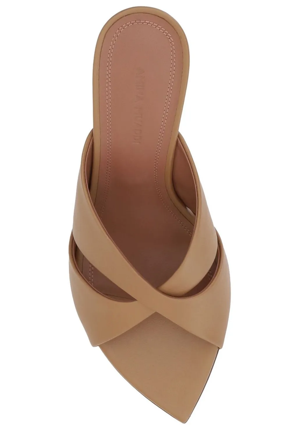Amina Muaddi Pointed-Toe Slip-On Sandals