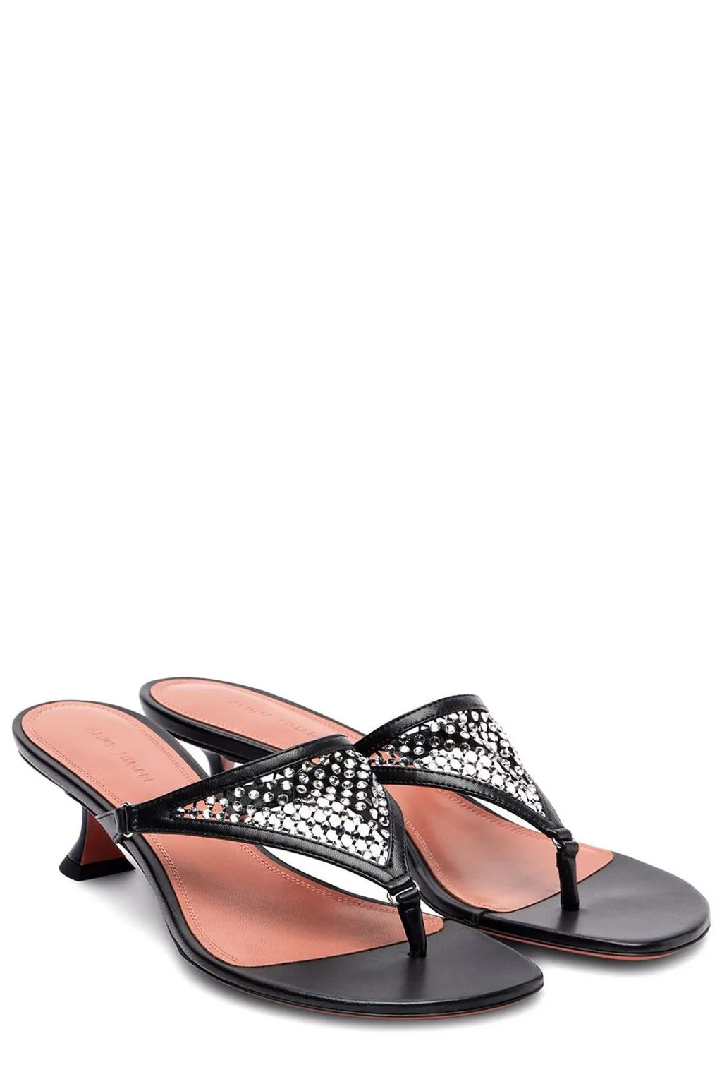 Amina Muaddi Cameron Crystal Net Sandals