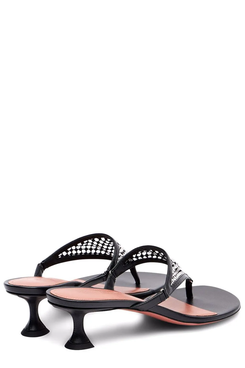 Amina Muaddi Cameron Crystal Net Sandals