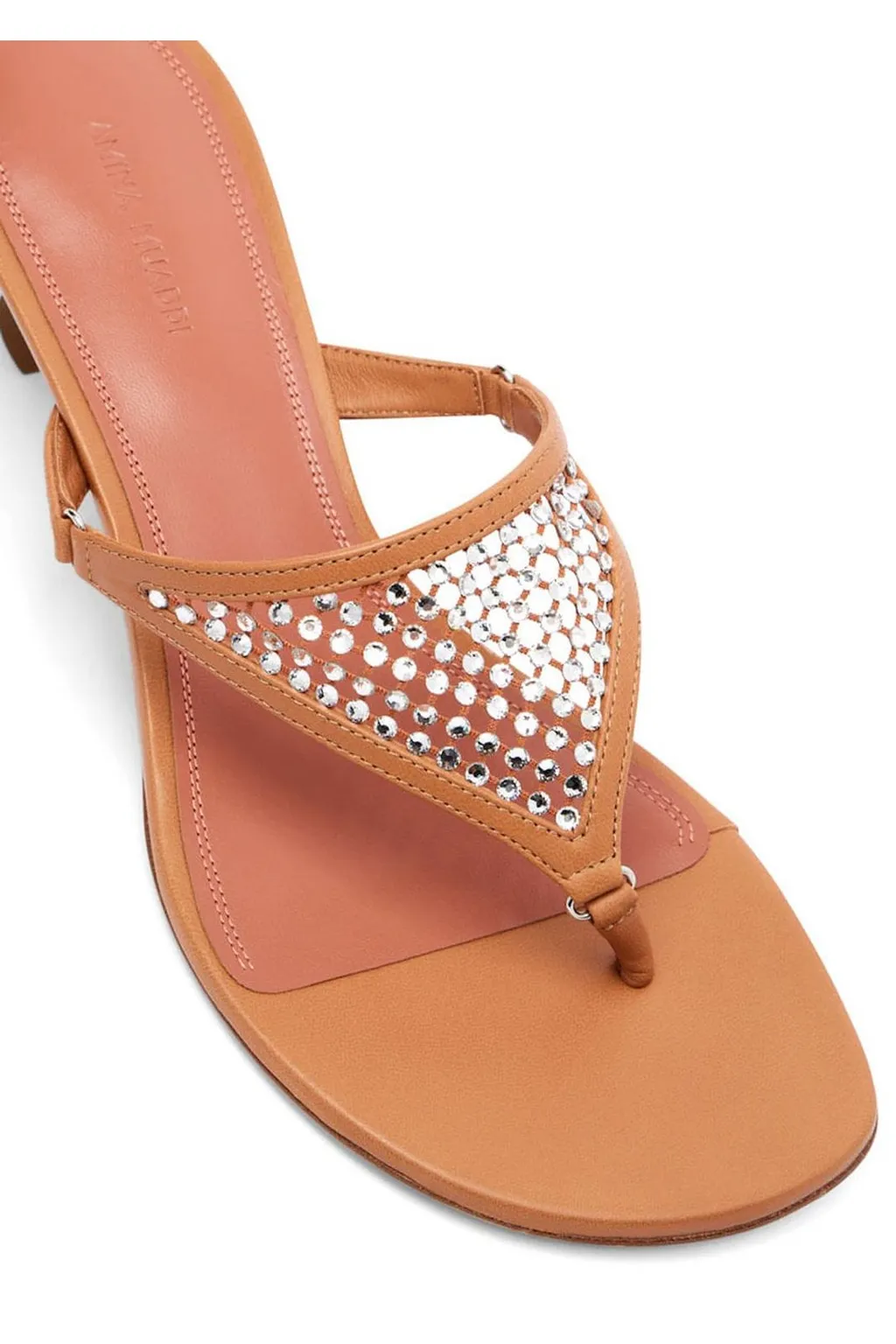 Amina Muaddi Cameron Crystal Net Sandals