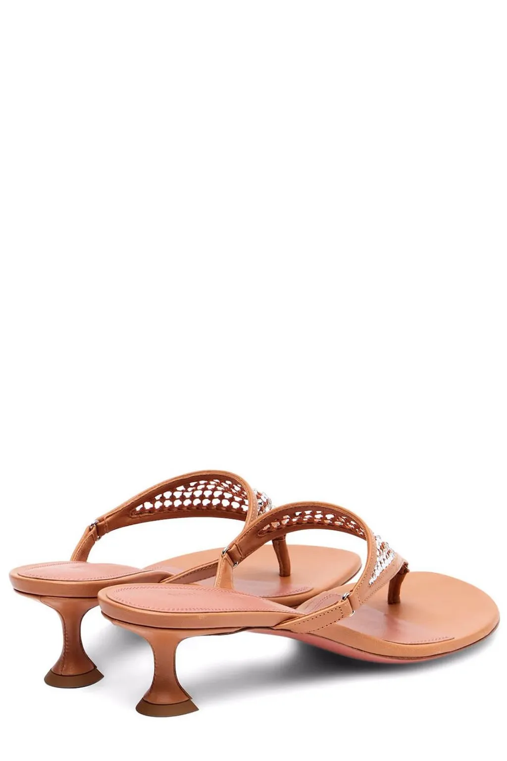 Amina Muaddi Cameron Crystal Net Sandals