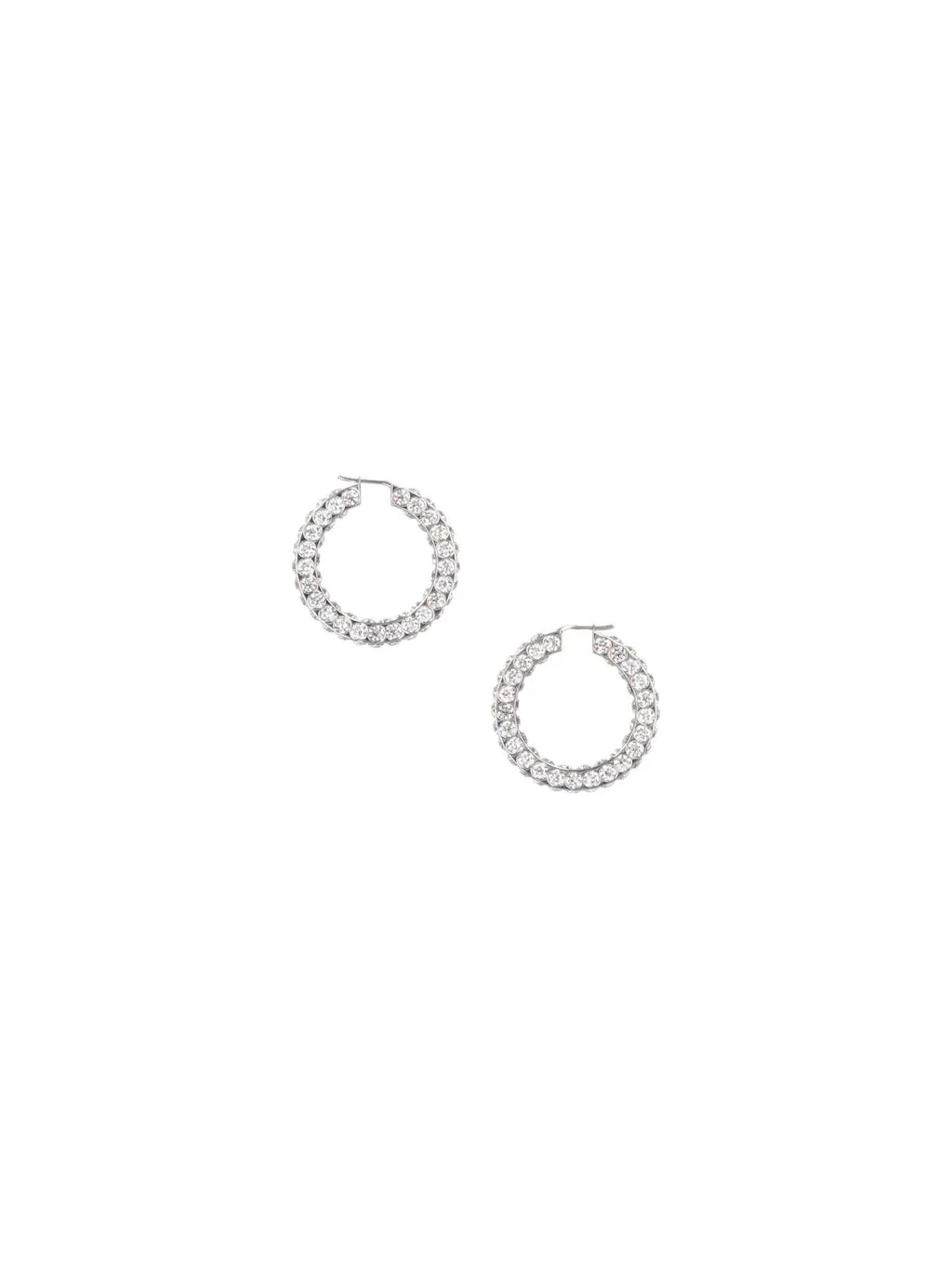 Amina Muaddi Jahleel Embellished Hoop Big Earrings
