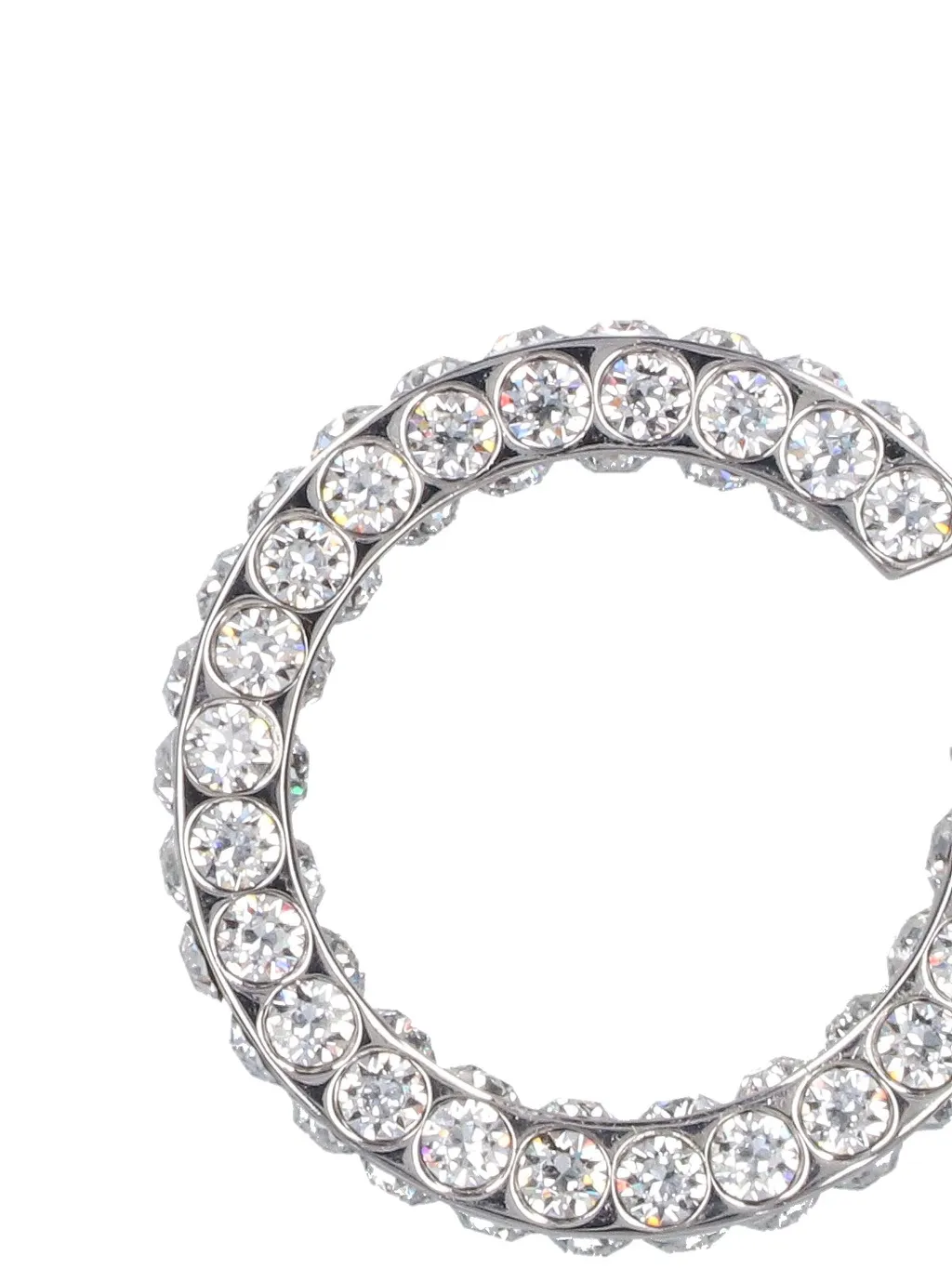 Amina Muaddi Jahleel Embellished Hoop Big Earrings