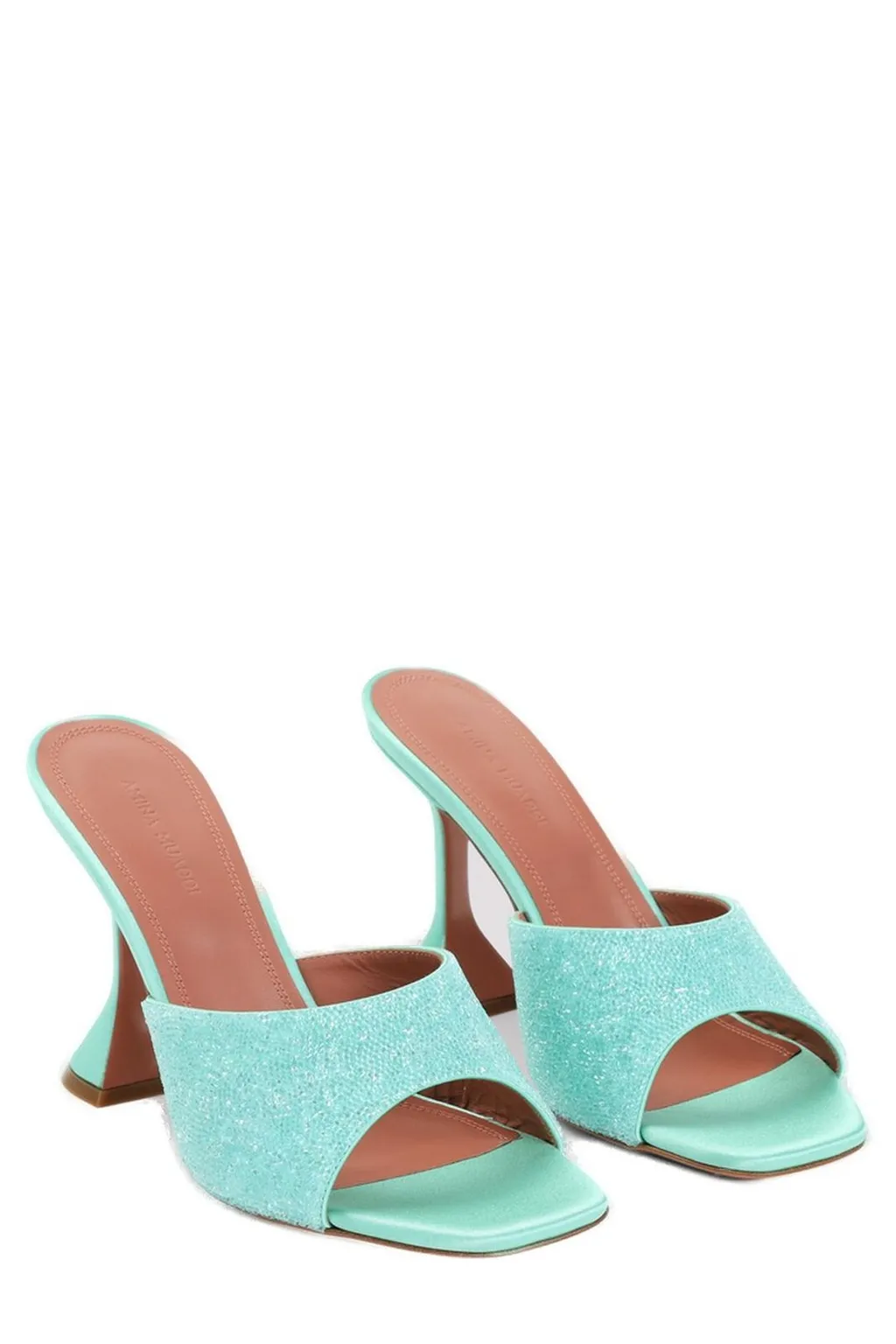 Amina Muaddi Lupita Embellished Dust Slippers