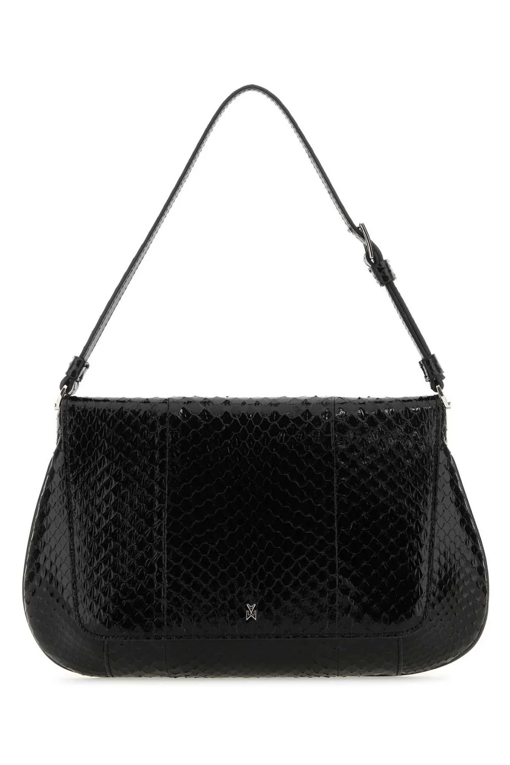 Amina Muaddi Foldover-Top Embossed Tote Bag