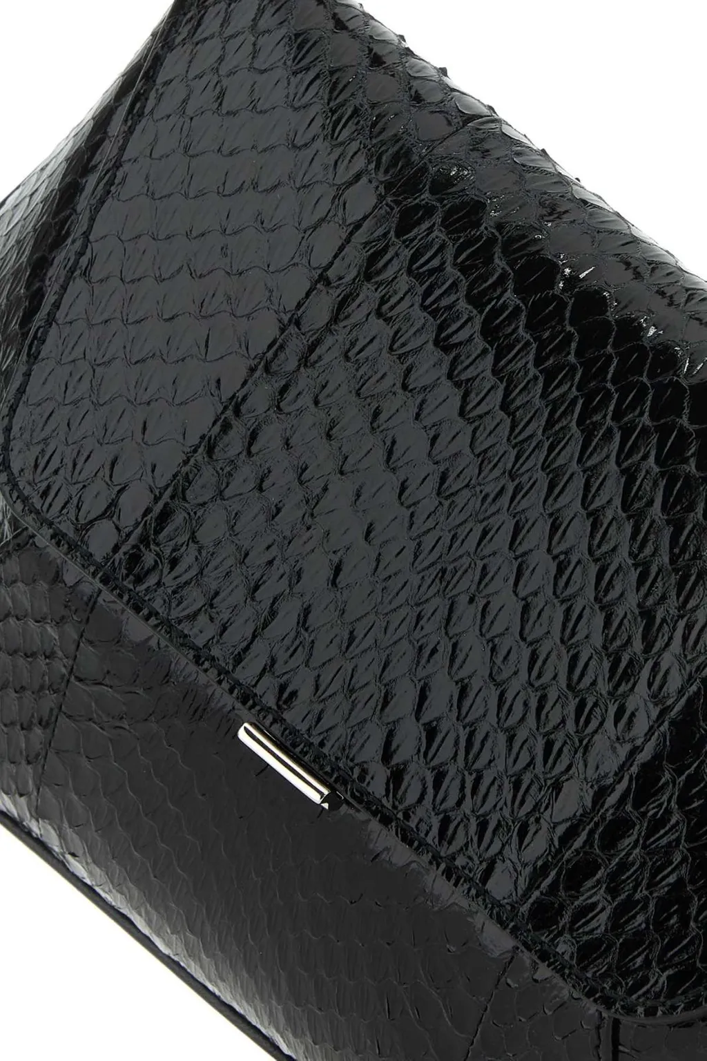 Amina Muaddi Foldover-Top Embossed Tote Bag