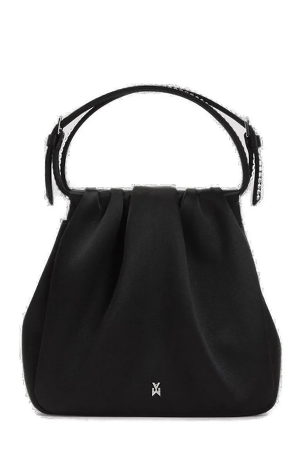 Amina Muaddi Vittoria Logo Lettering Top Handle Bag