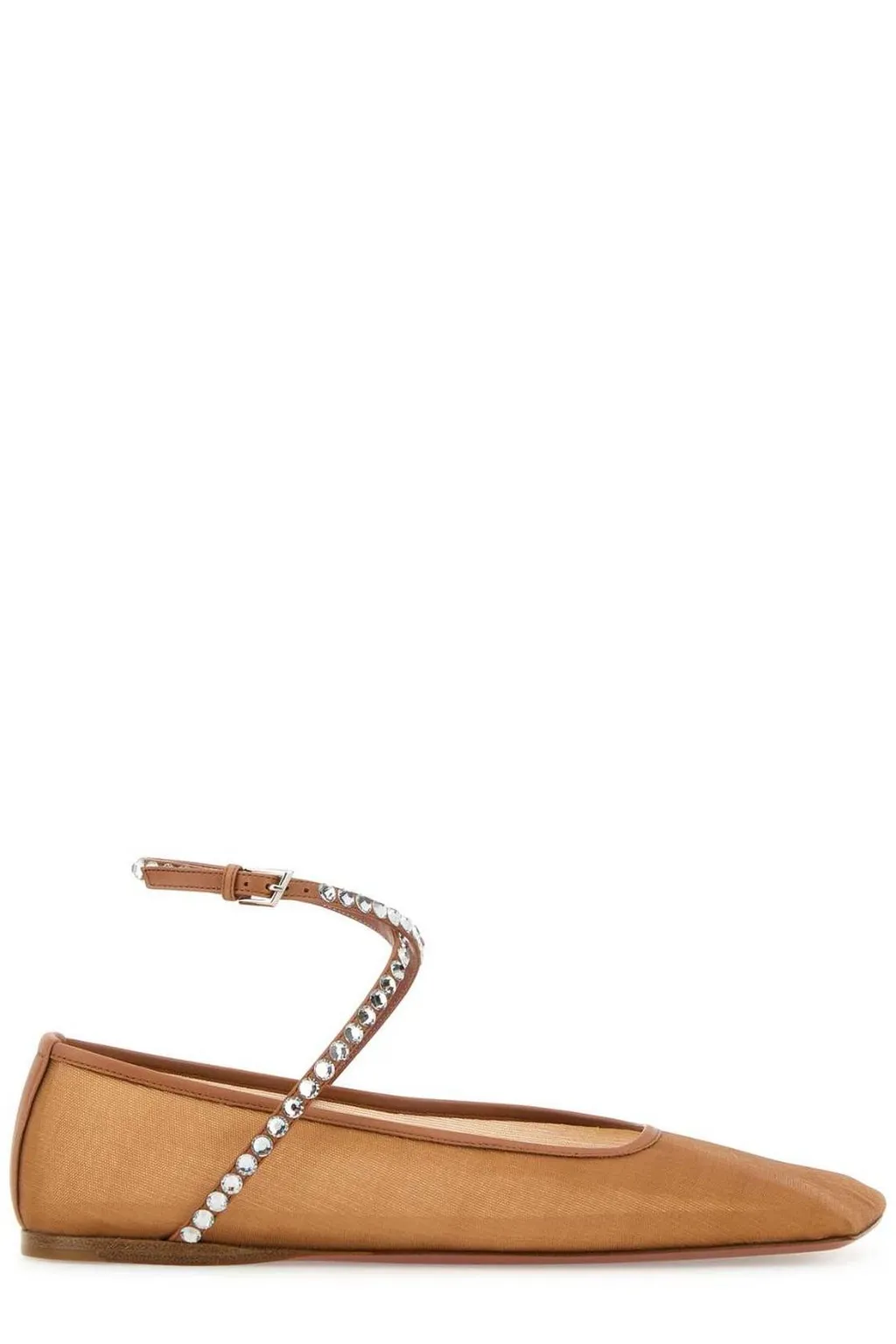 Amina Muaddi Ane Mesh Flats
