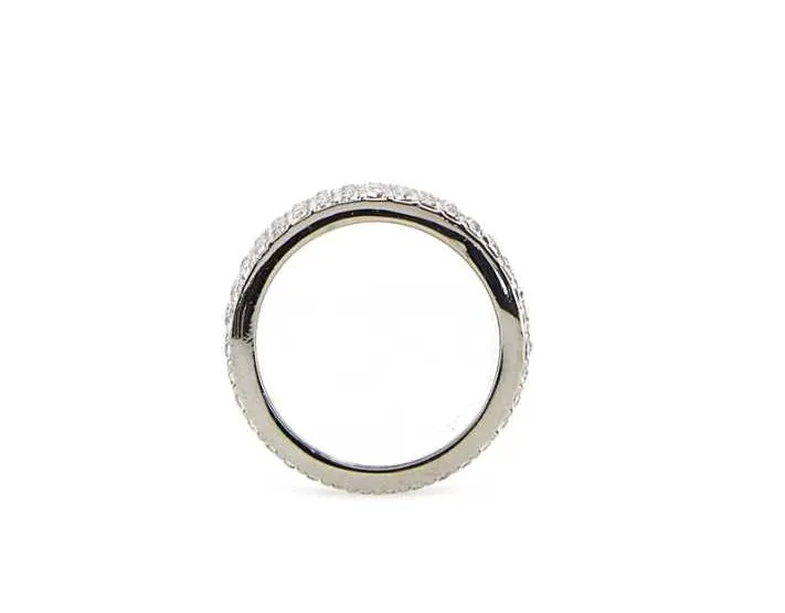 Amina Muaddi Thick Band Crystal Embellished Ring