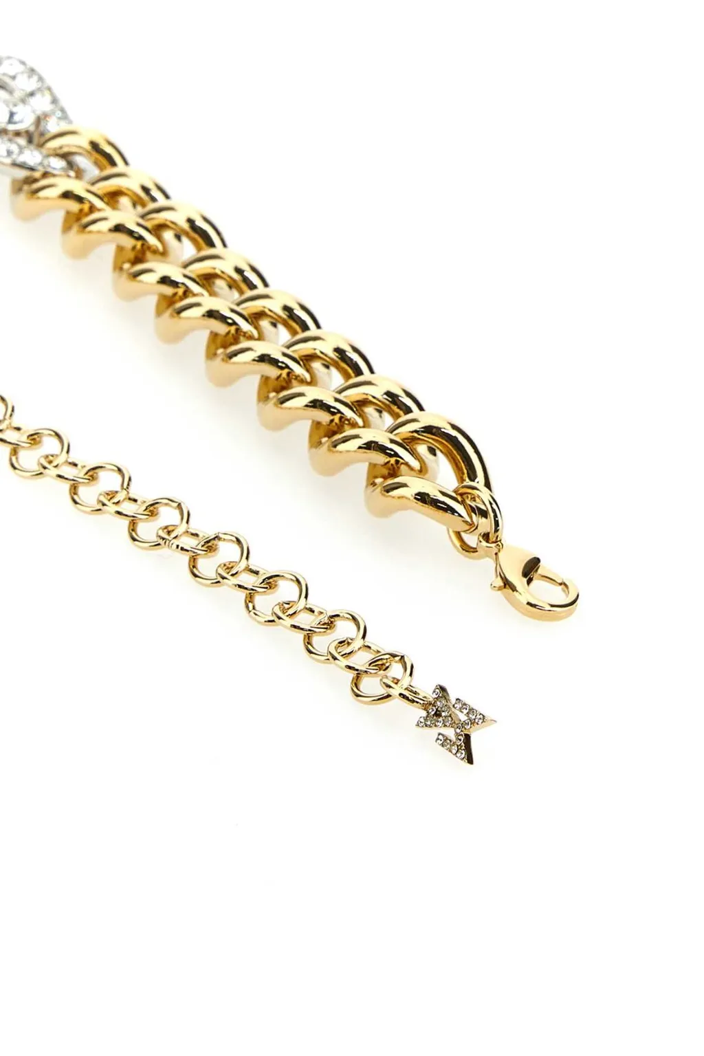 Amina Muaddi Matthew Embellished Polished Finished Choker Necklace