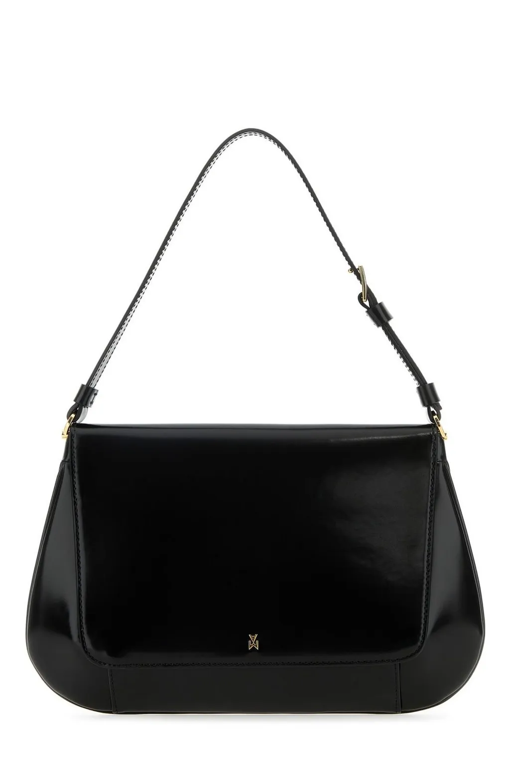 Amina Muaddi Ami Logo Embossed Shoulder Bag
