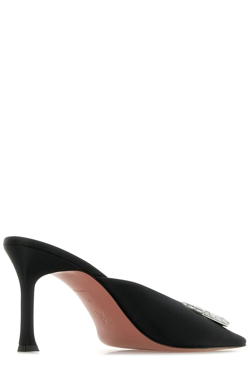 Amina Muaddi Camelia Embellished Satin Mules