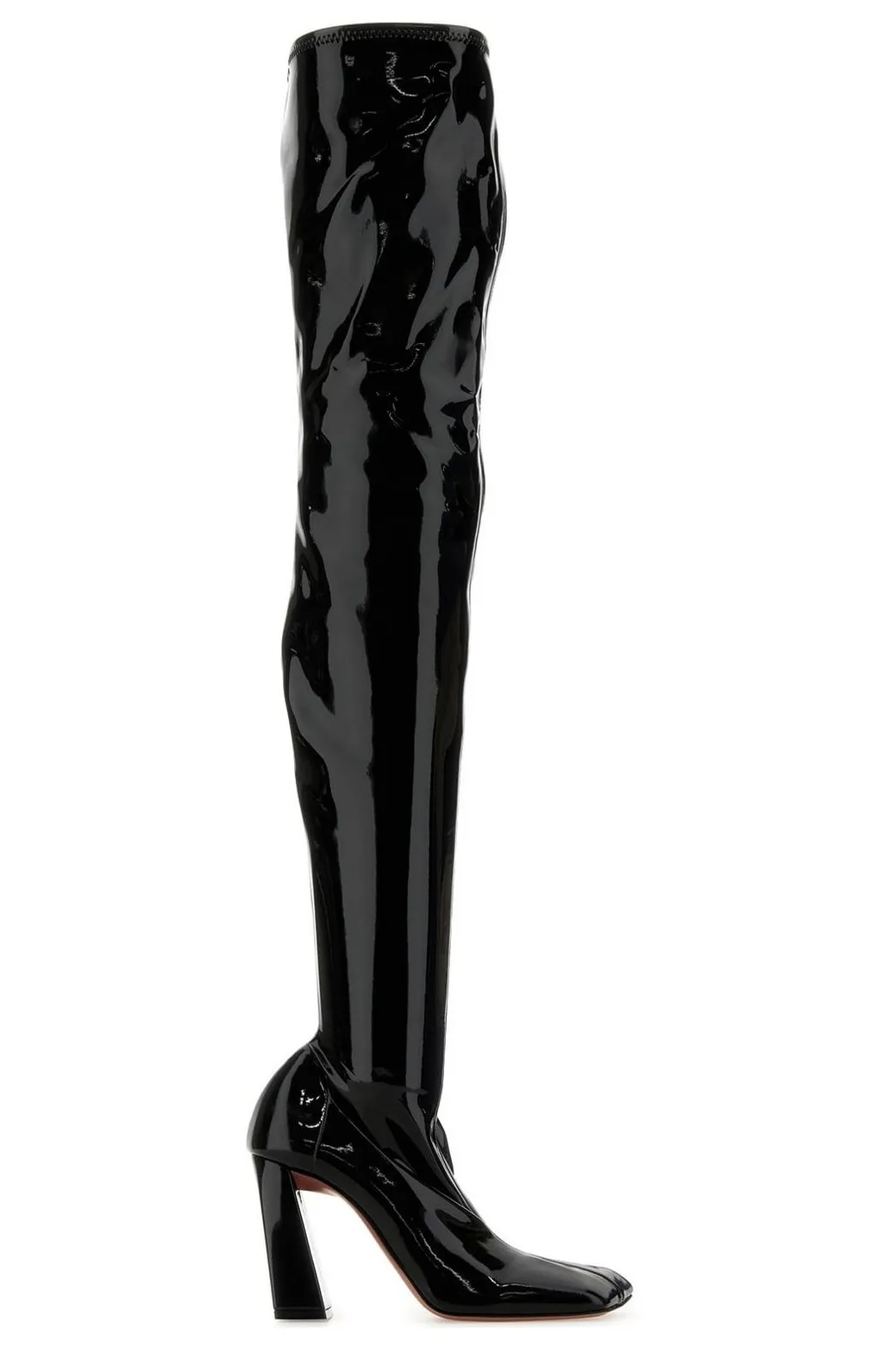Amina Muaddi Marine Stretch Thigh High Boots