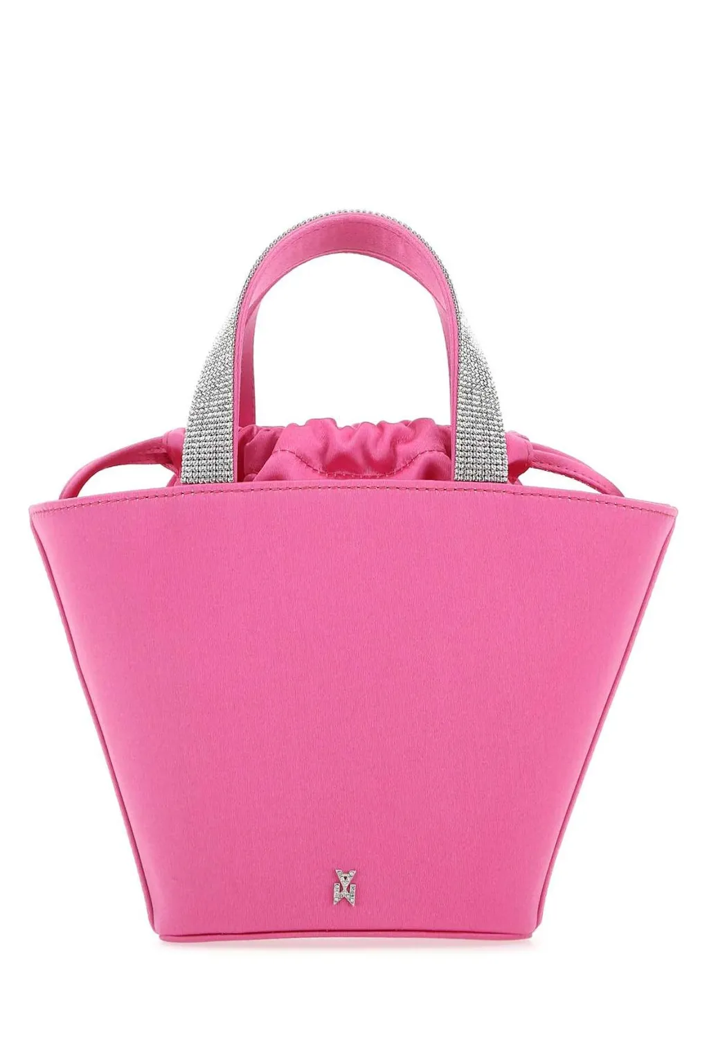 Amina Muaddi Logo Plaque Drawstring Tote Bag