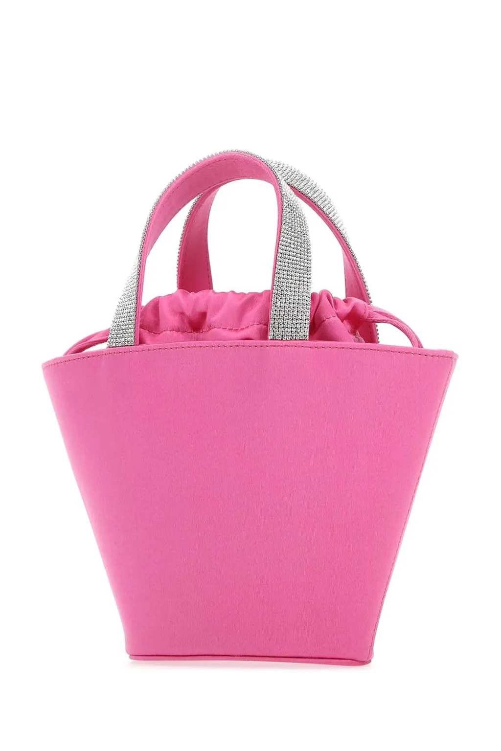 Amina Muaddi Logo Plaque Drawstring Tote Bag
