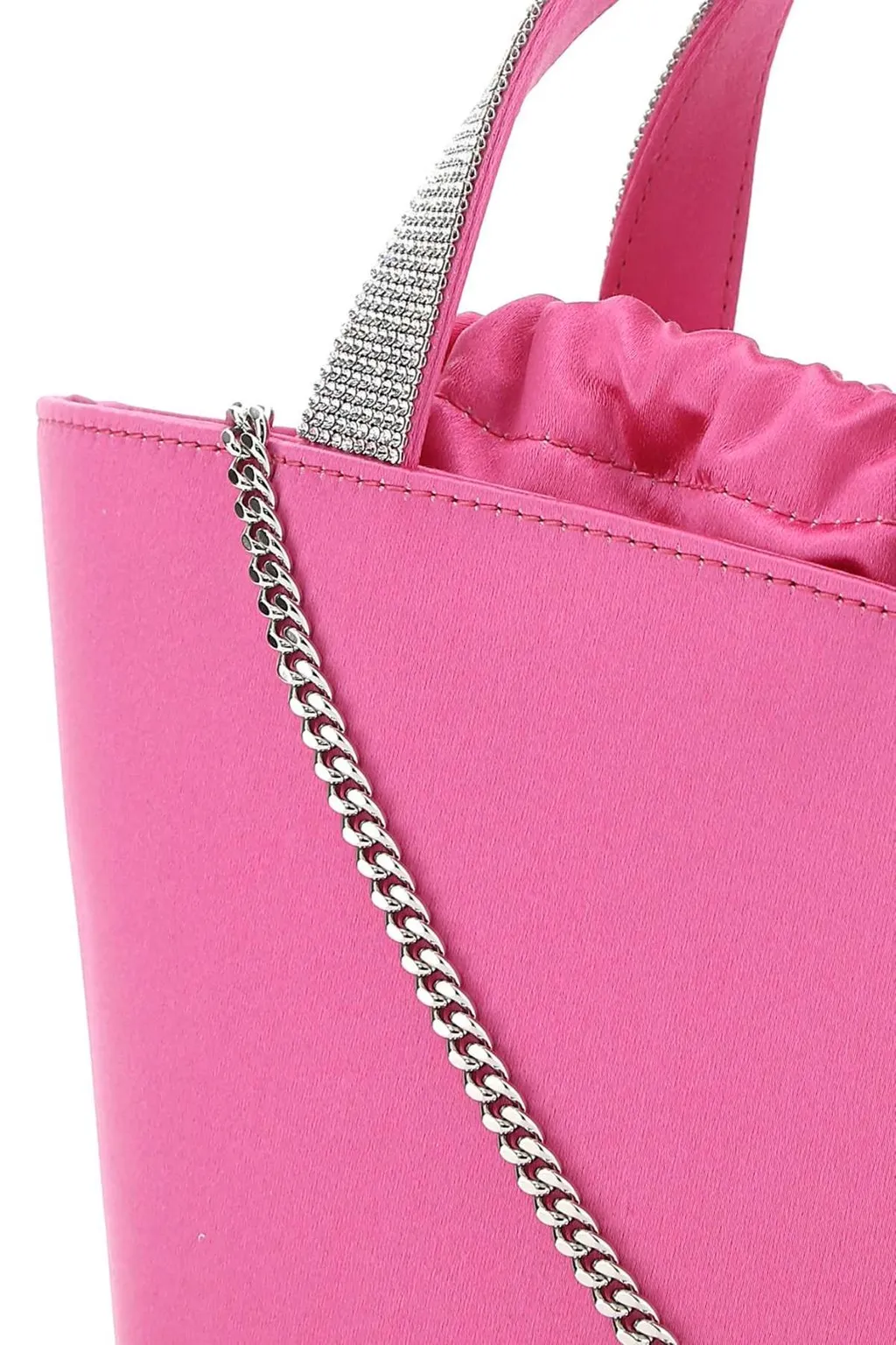Amina Muaddi Logo Plaque Drawstring Tote Bag