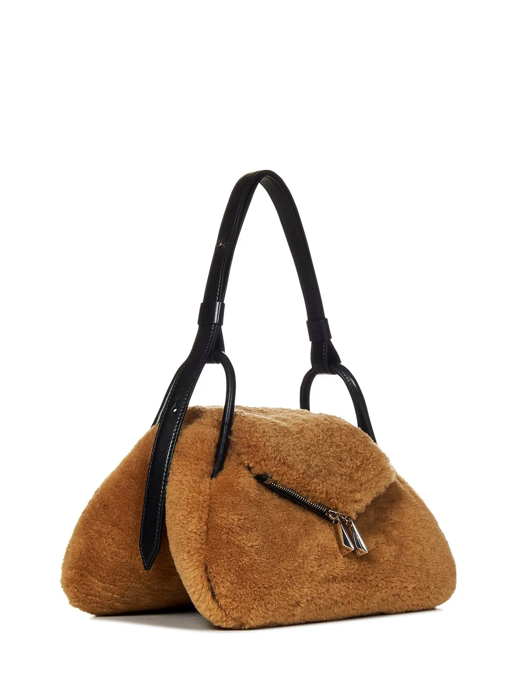 Amina Muaddi Gemini Foldover Top Shoulder Bag