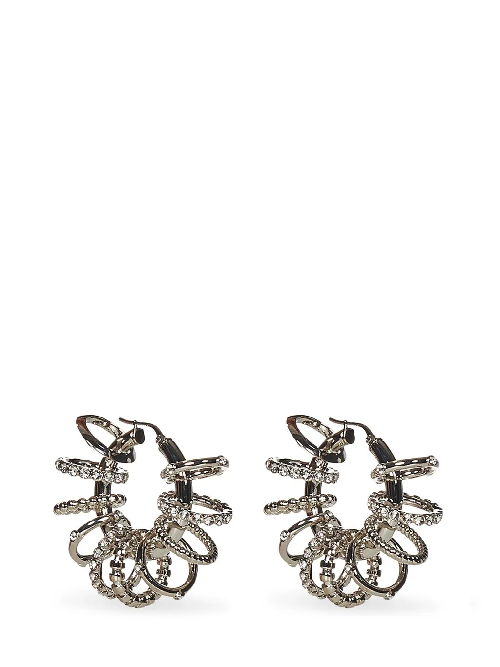 Amina Muaddi Embellished Hoop Earrings