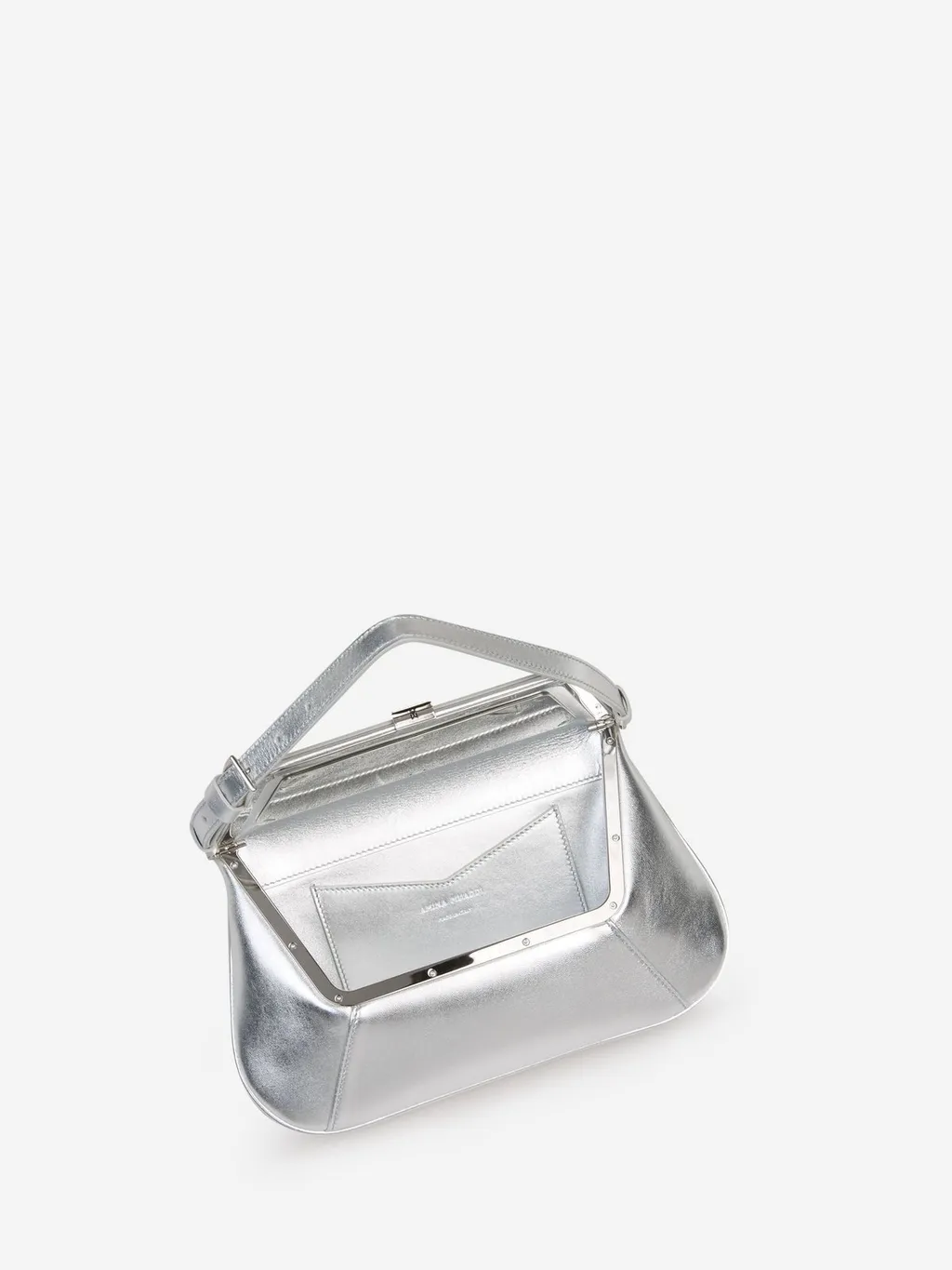 Amina Muaddi Metallic Shoulder Bag