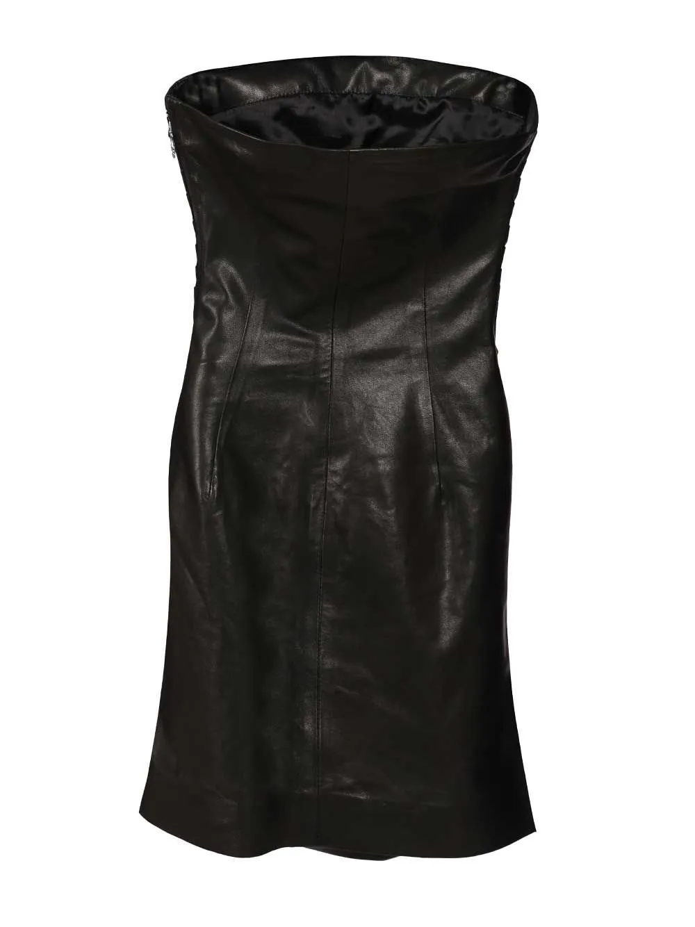 Amiri Sleeveless Ruched Zipped Mini Dress